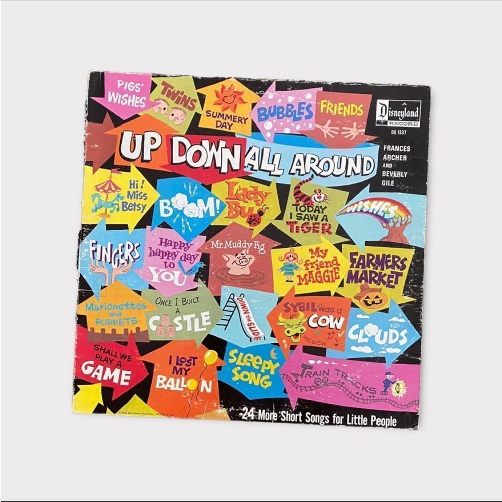 VINTAGE DISNEY VINYL RECORD - Up down All Around